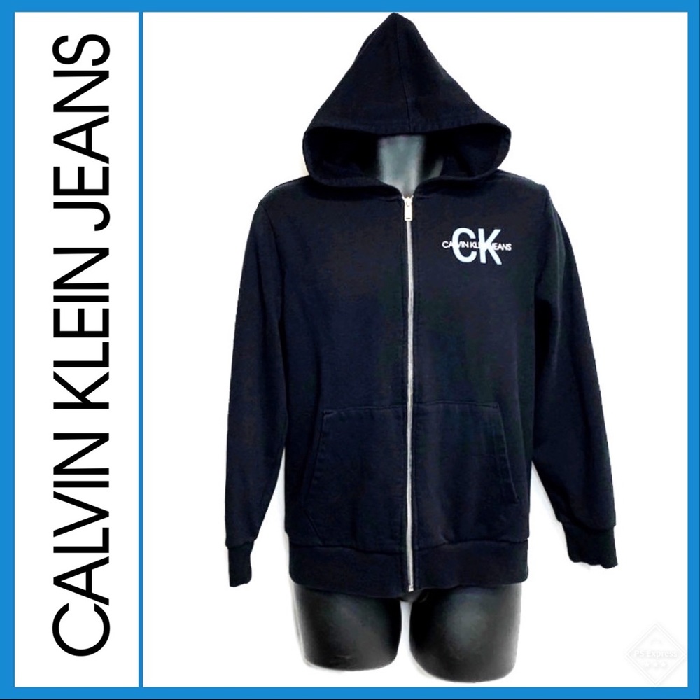 CK Jeans Vintage Full Zip Hoodie Youth Sz 12/14